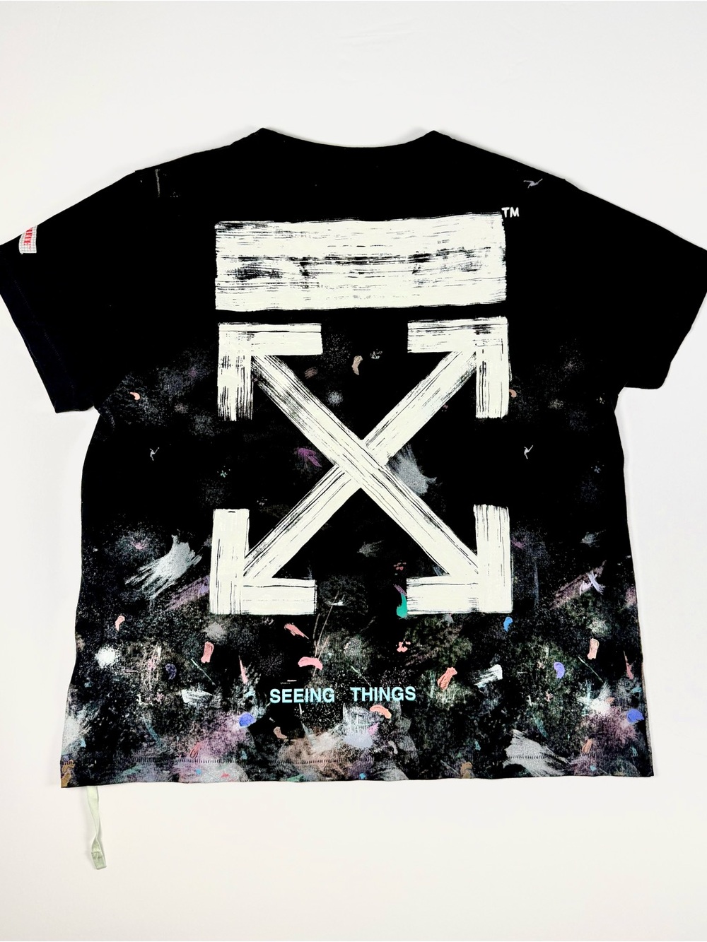 FW17 OFF-WHITE Seeing Things Galaxy Brushed Arrows T-Shirt